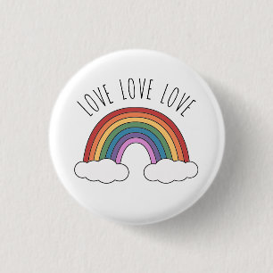 Badge Rond 2,50 Cm Amour Arc-en-ciel Amour Amour