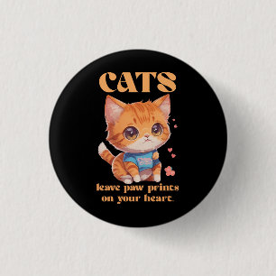 Badge Rond 2,50 Cm amour de chat mignon