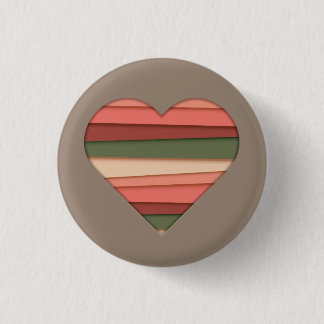 Badge Rond 2,50 Cm Amour du coeur rayé Saint-Valentin