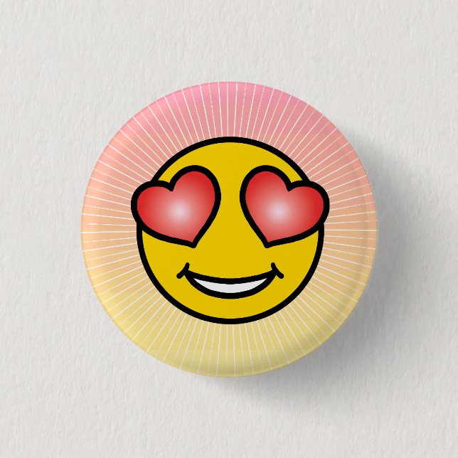 Badge Rond 2,50 Cm Amour Emoji (Devant)