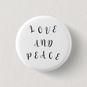 Badge Rond 2,50 Cm Amour Et Paix