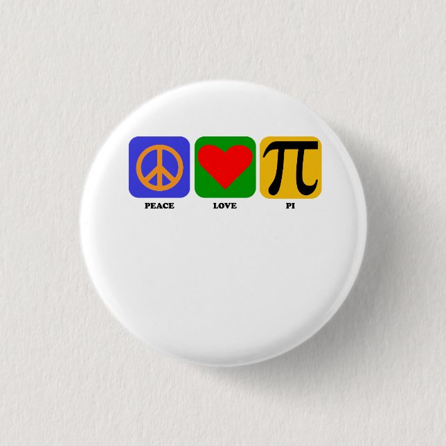 Badge Rond 2,50 Cm Amour pi de paix (Devant)