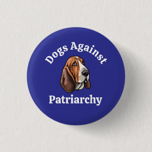 Badge Rond 2,50 Cm Amoureux Féministe de Chiens Chien Politique Anti