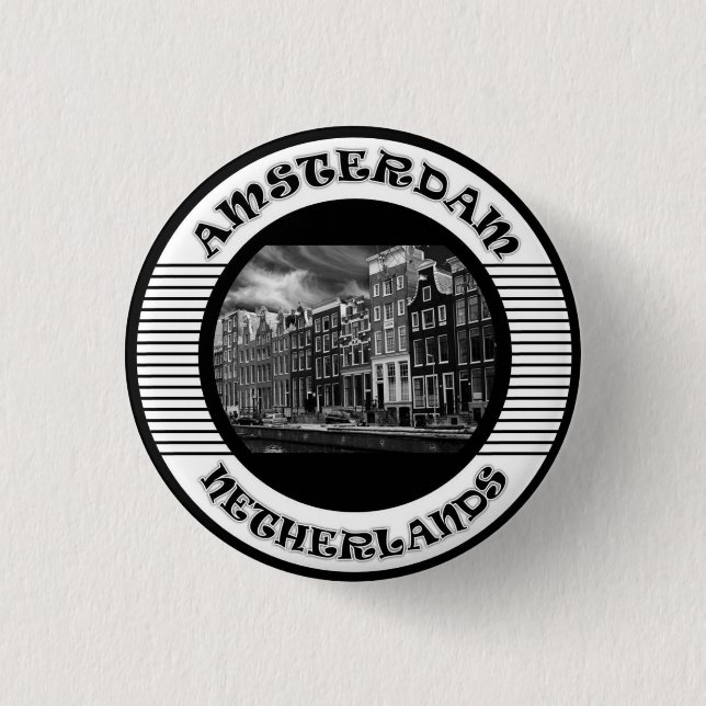 Badge Rond 2,50 Cm Amsterdam (Devant)