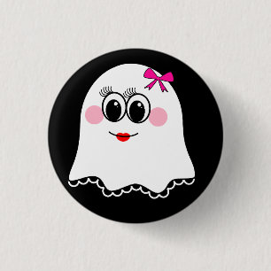 Badge Rond 2,50 Cm Amusant émoji fantôme !