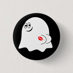 Badge Rond 2,50 Cm Amusant émoji fantôme !