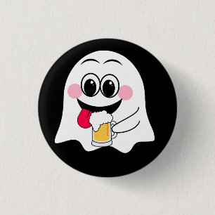 Badge Rond 2,50 Cm Amusant émoji fantôme !