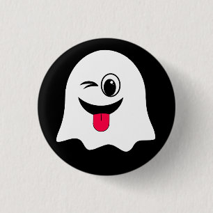 Badge Rond 2,50 Cm Amusant émoji fantôme !