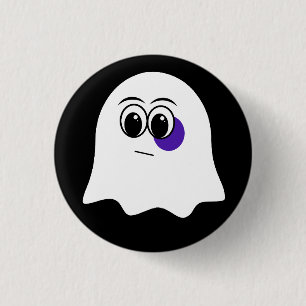Badge Rond 2,50 Cm Amusant émoji fantôme !