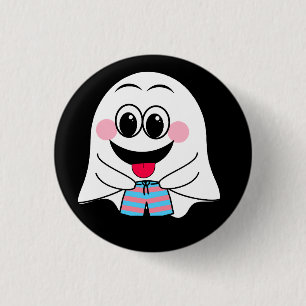 Badge Rond 2,50 Cm Amusant émoji fantôme !