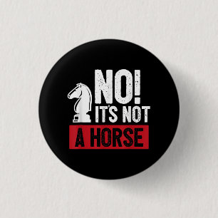 Badge Rond 2,50 Cm Amusant jeu d'échecs King Design