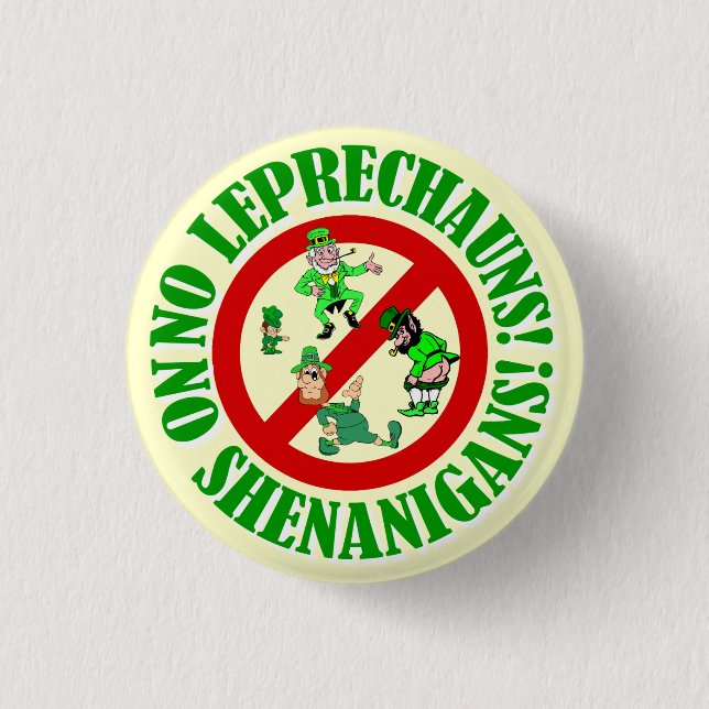 Badge Rond 2,50 Cm Amusant pas de leprechauns Saint Patrick's day (Devant)