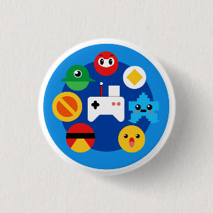 Badge Rond 2,50 Cm Amusant Retro Arcade
