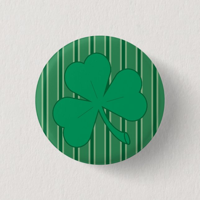 Badge Rond 2,50 Cm Amusants et Shamrocks fantaisistes (Devant)