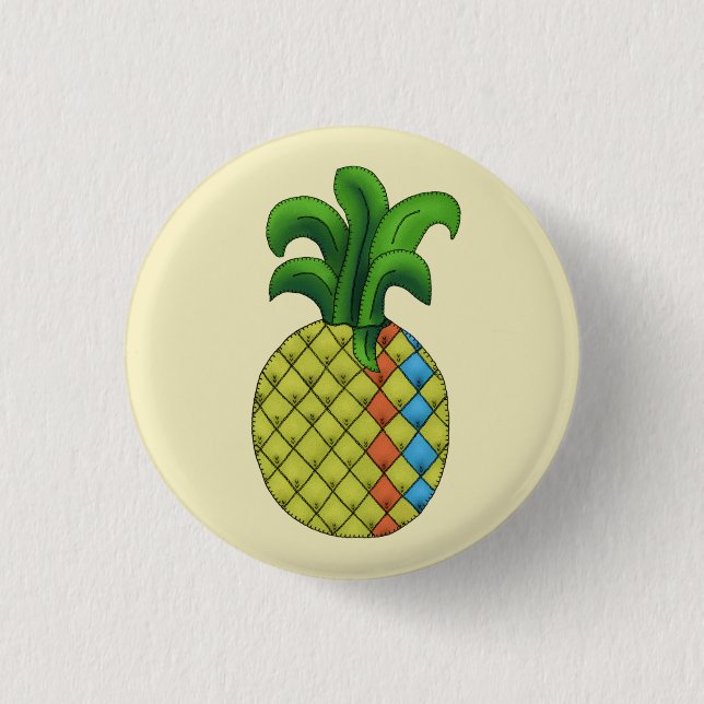 Badge Rond 2,50 Cm Ananas (Devant)