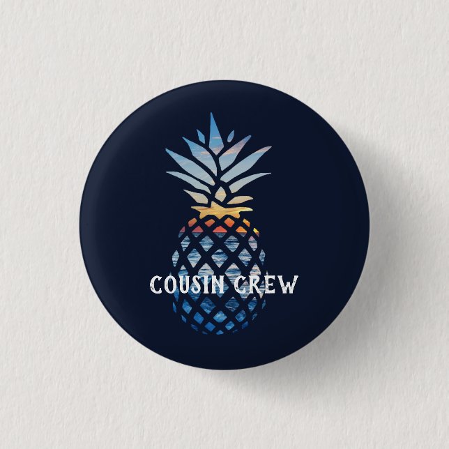 Badge Rond 2,50 Cm Ananas Tropical Personnalisé (Devant)