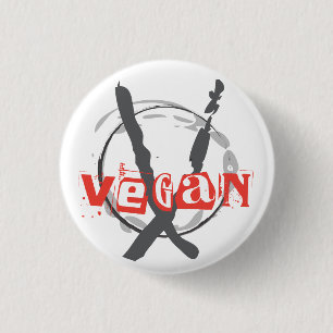 Badge Rond 2,50 Cm Anarchiste végétalien