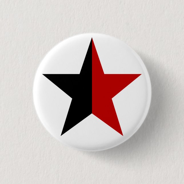 Badge Rond 2,50 Cm Anarchy Star Classique (noir/rouge) (Devant)