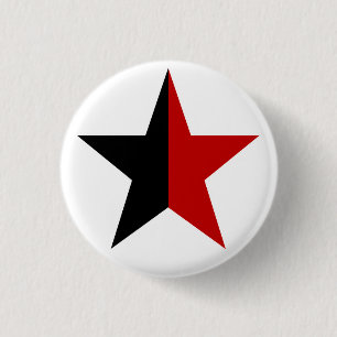 Badge Rond 2,50 Cm Anarchy Star Classique (noir/rouge)