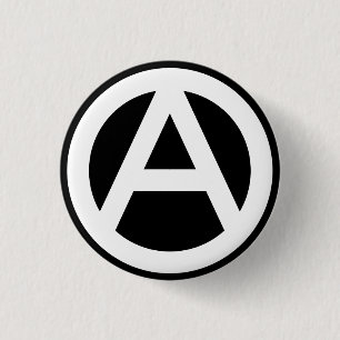 Badge Rond 2,50 Cm Anarchy Symbole du classique