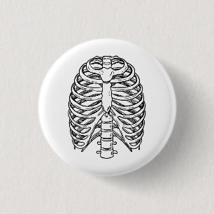 Badge Rond 2,50 Cm Anatomie détaillée de la cage thoracique en ligne