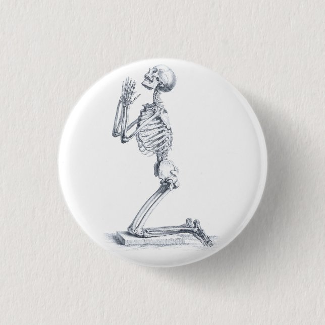 Badge Rond 2,50 Cm Anatomie du bouton d'os (Devant)