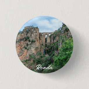 Badge Rond 2,50 Cm Ancien pont historique à Ronda, Espagne