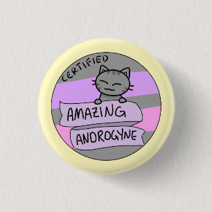 Badge Rond 2,50 Cm Androgyne extraordinaire