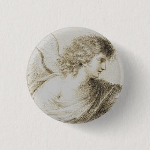 Badge Rond 2,50 Cm ange chrétien par Francesco Bartolozzi