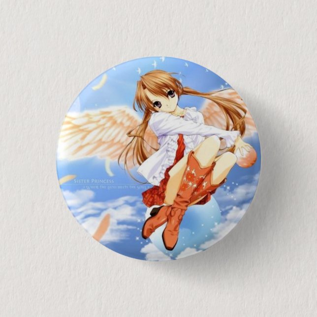 Badge Rond 2,50 Cm Ange d'Anime (Devant)