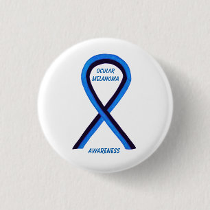 Badge Rond 2,50 Cm Ange de ruban de sensibilisation au mélanome ocula