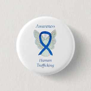 Badge Rond 2,50 Cm Ange de sensibilisation à la traite des êtres hu