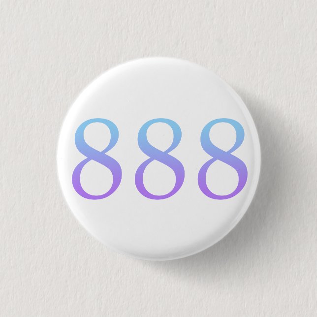 Badge Rond 2,50 Cm Angel Number 888 - Balance  (Devant)