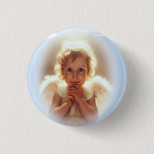 Badge Rond 2,50 Cm Anges Bébés (Devant)
