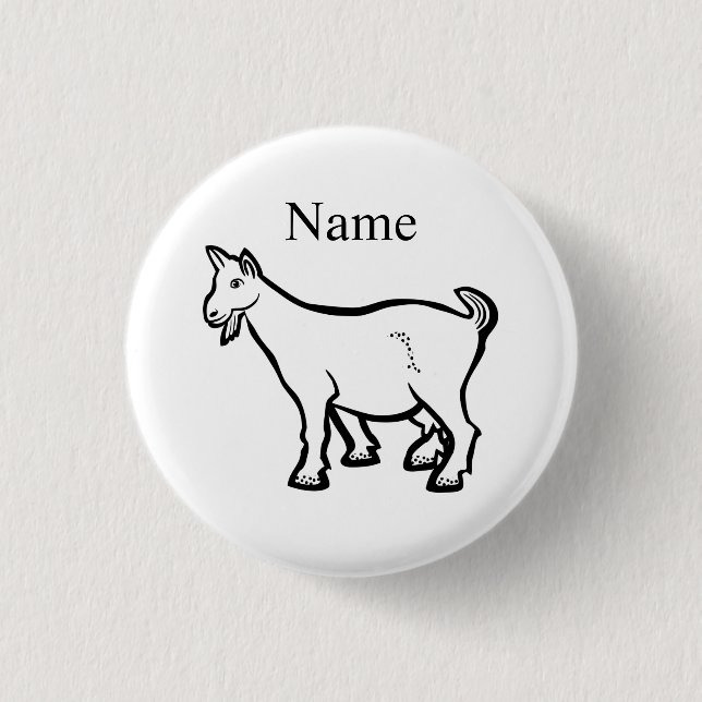Badge Rond 2,50 Cm Animal de chèvre Thunder_Cove (Devant)