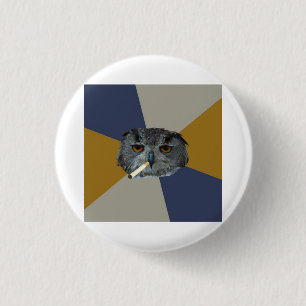 Badge Rond 2,50 Cm Animal Meme de conseil de hibou d'étudiant en art
