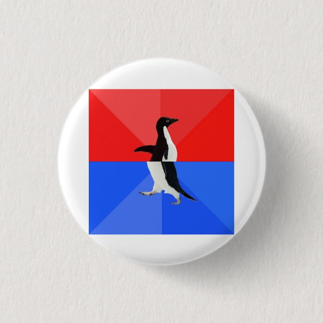 Badge Rond 2,50 Cm Animal socialement confus Meme de conseil de (Devant)