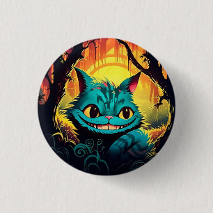 Badge Rond 2,50 Cm Anime Cheshire Chat Alice au pays des merveilles