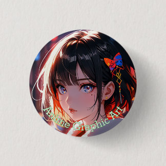 Badge Rond 2,50 Cm anime cute girl design