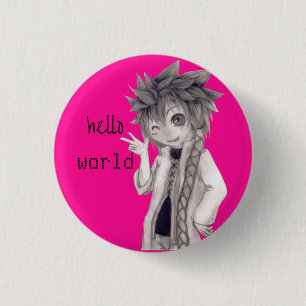 Badge Rond 2,50 Cm Anime de lit, dessin original