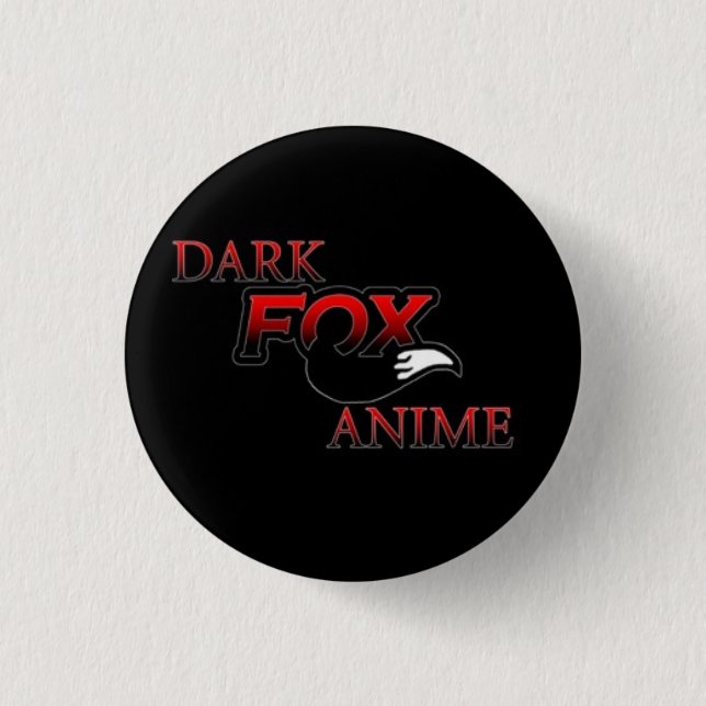 Badge Rond 2,50 Cm Anime foncé de renard (Devant)