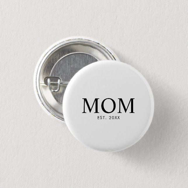 Badge Rond 2,50 Cm Année de création de maman (Devant & derrière)