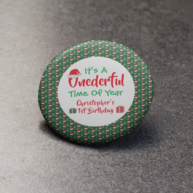 Badge Rond 2,50 Cm Anniversaire des 1 an Onederful (Créateur téléchargé)