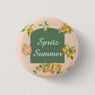Badge Rond 2,50 Cm Anniversaire d'été Spritz