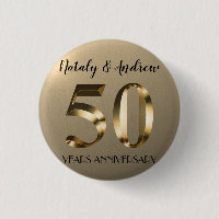 Anniversaire du 50e Mariage d'or métallique