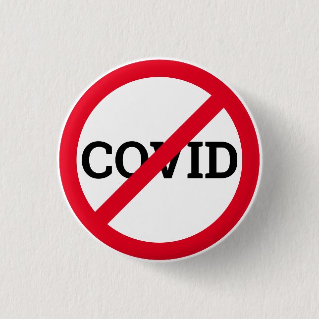 Badge Rond 2,50 Cm Anti COVID (Devant)