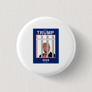 Badge Rond 2,50 Cm Anti Donald Trump 2024 Prison