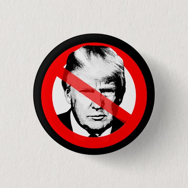 Badge Rond 2,50 Cm Anti Trump (Devant)