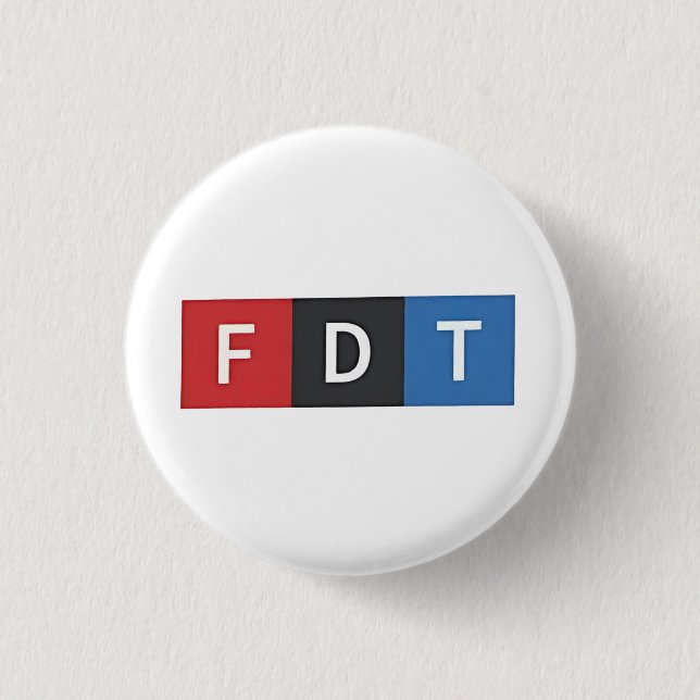 Badge Rond 2,50 Cm Anti-Trump et ses anti-Maga-démocrates subtils (Devant)