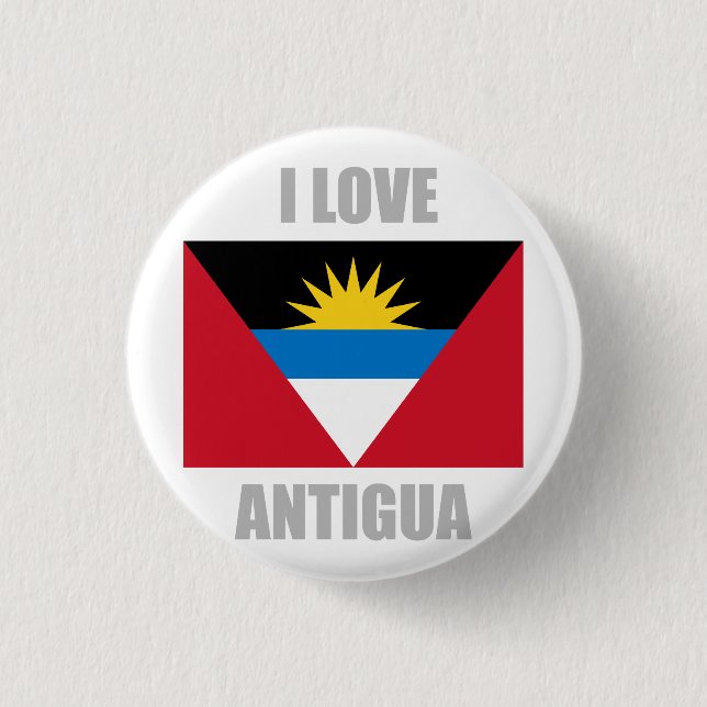 Badge Rond 2,50 Cm Antigua-et-Barbuda (Devant)